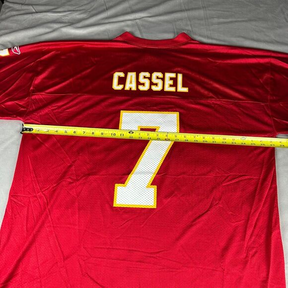 Reebok Jersey Mens 2XL Red NFL KC Cassel 7 V-Neck Short Sleeves Pullover - Picture 9 of 9